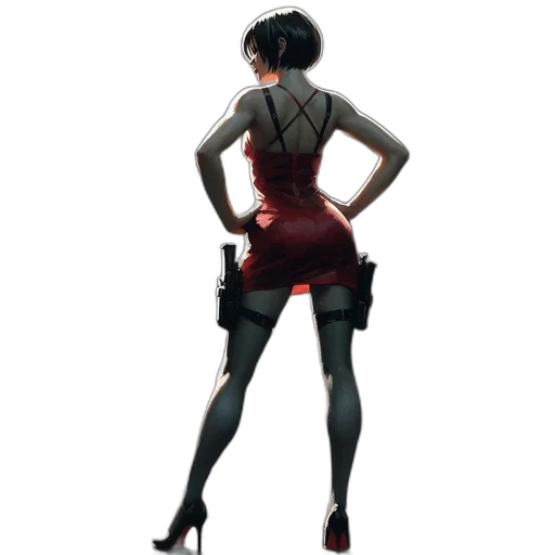 dress, weapon, staff, robot transparent PNG cut-out