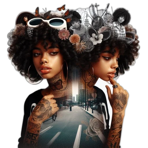 crown, hair, concept art, photorealistic transparent PNG cut-out