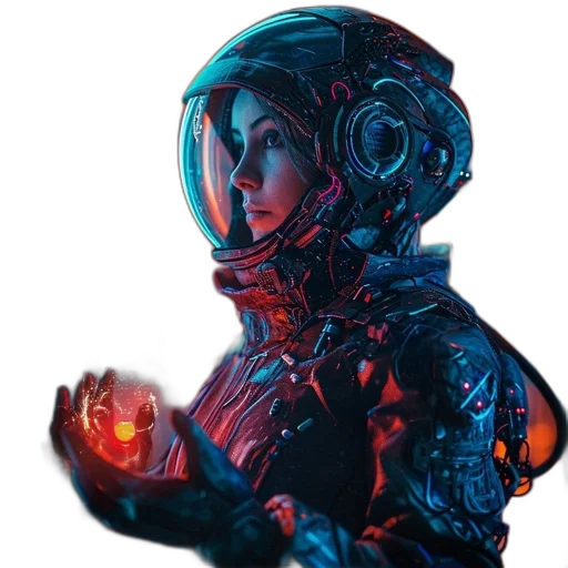 robot, jacket, face, mask transparent PNG cut-out