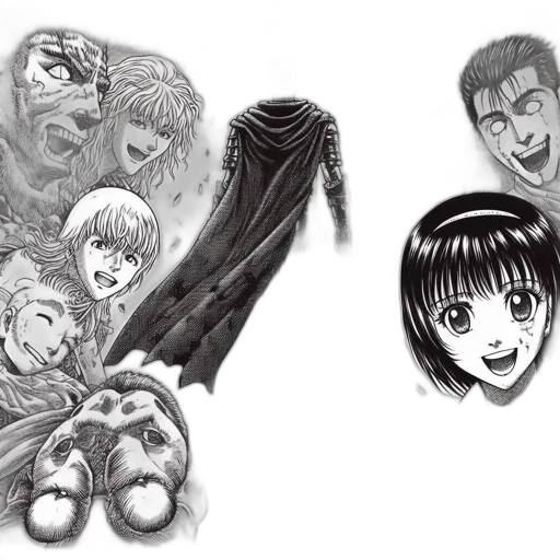 comic book art, concept art, pencil sketch, anime transparent PNG cut-out
