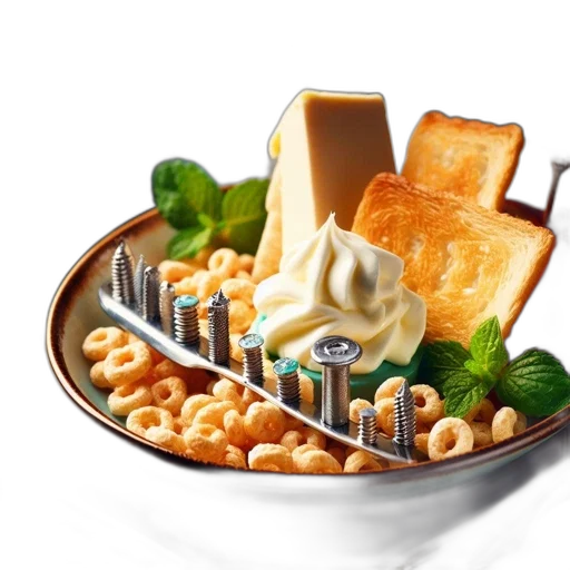 food, crown, jewelry, 3d render transparent PNG cut-out