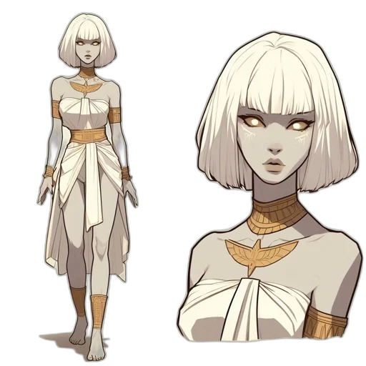 dress, staff, concept art, fantasy art transparent PNG cut-out