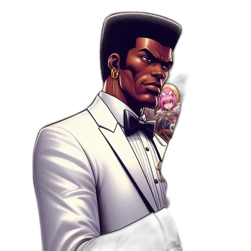 jacket, face, comic book art, concept art transparent PNG cut-out