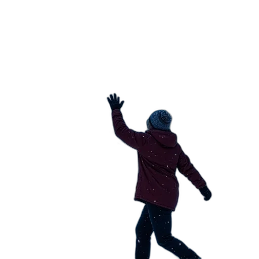 jacket, staff, umbrella, hat transparent PNG cut-out