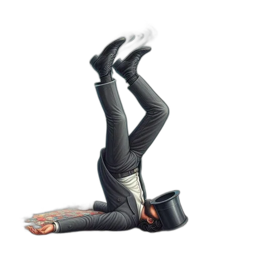 shoes, jacket, staff, creature transparent PNG cut-out