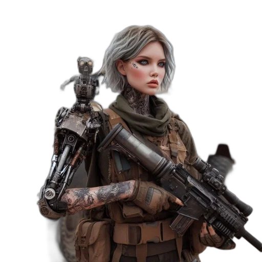 weapon, staff, robot, concept art transparent PNG cut-out