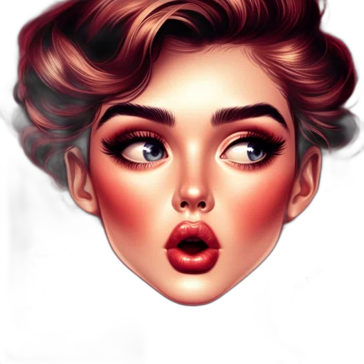 face, photorealistic, concept art, cartoon transparent PNG cut-out