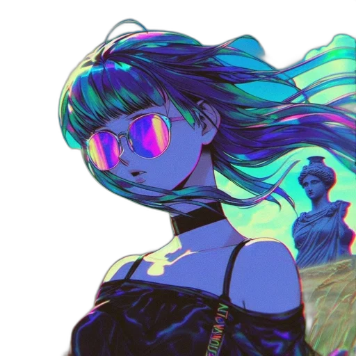 mask, face, hair, cyberpunk transparent PNG cut-out