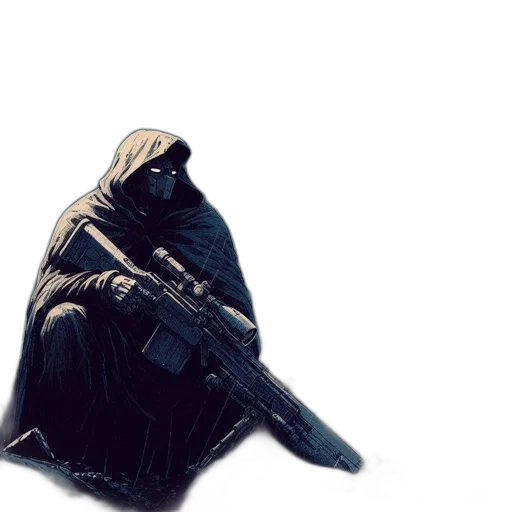 weapon, mask, jacket, face transparent PNG cut-out