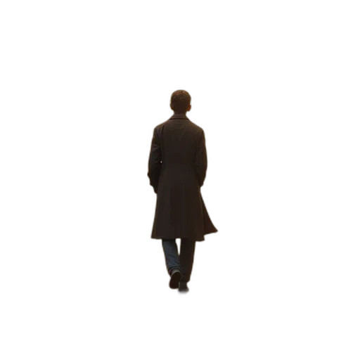 jacket, staff, umbrella, face transparent PNG cut-out