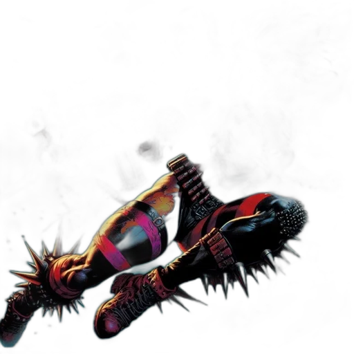 weapon, hair, creature, staff transparent PNG cut-out