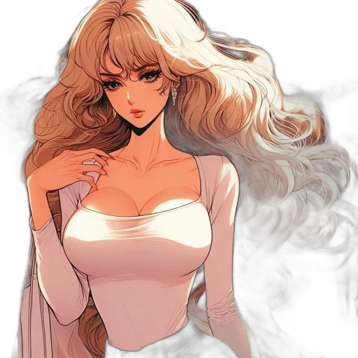 dress, anime, concept art, fantasy art transparent PNG cut-out