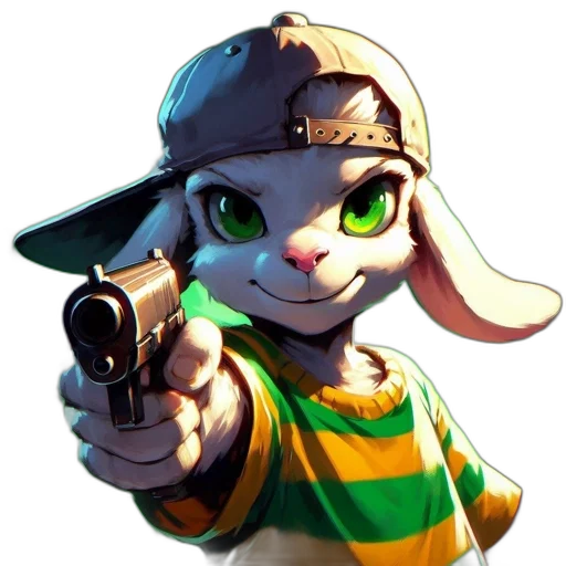 weapon, animal, staff, hat transparent PNG cut-out