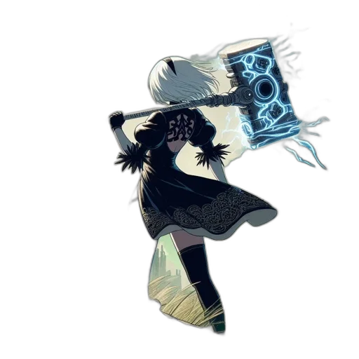mask, hair, weapon, jacket transparent PNG cut-out