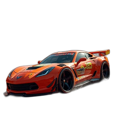 car, weapon, 3d render, photorealistic transparent PNG cut-out