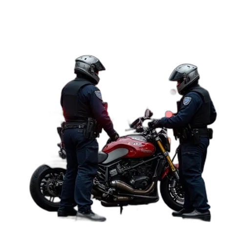 concept art, photorealistic, 3d render, police transparent PNG cut-out