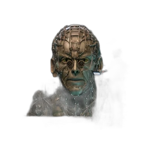 mask, face, robot, creature transparent PNG cut-out