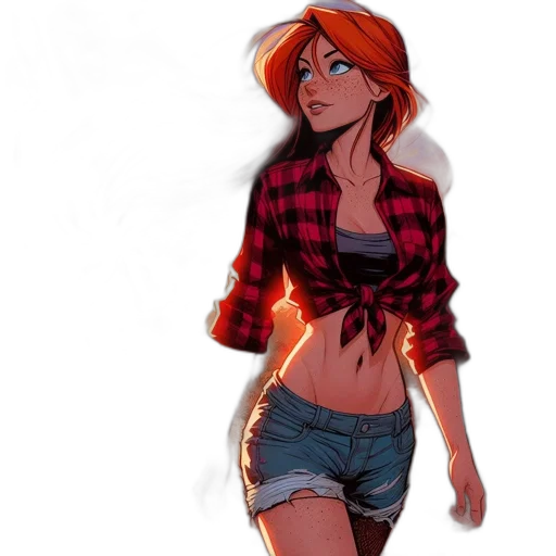 jacket, hat, dress, comic book art transparent PNG cut-out