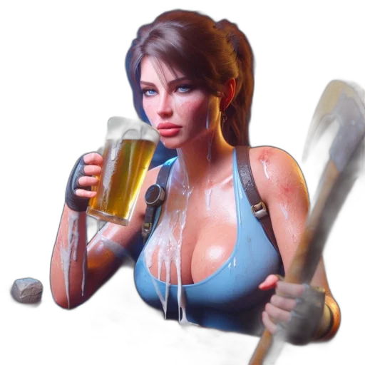 weapon, staff, bottle, pixel art transparent PNG cut-out