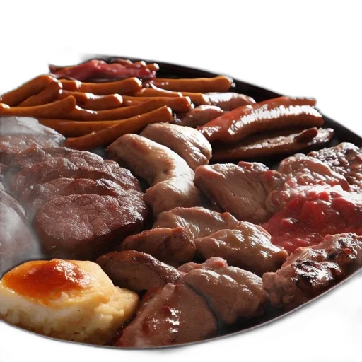 food, 3d render, photorealistic, array transparent PNG cut-out