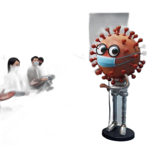 robot, staff, concept art, 3d render transparent PNG cut-out