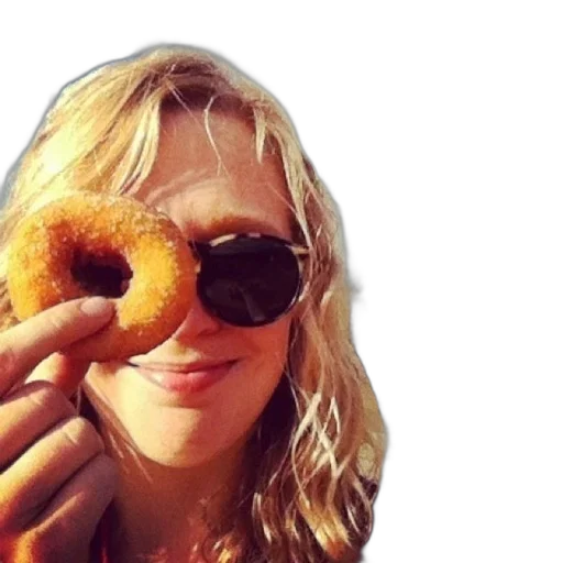 food, woman, holding, sugar-coated transparent PNG cut-out