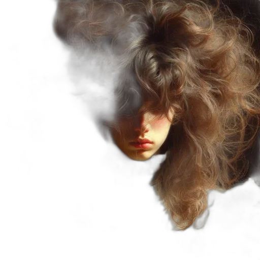 hair, face, mask, dress transparent PNG cut-out