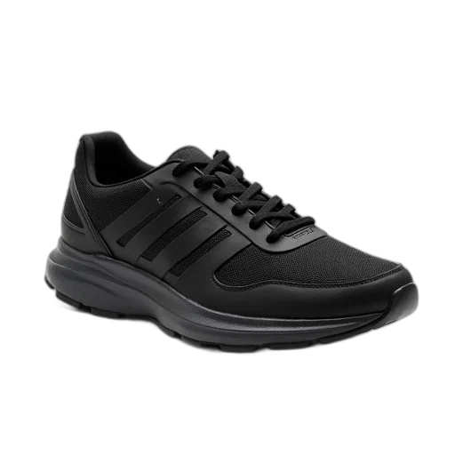 shoes, black, sneaker, textured transparent PNG cut-out