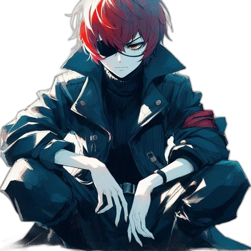 jacket, mask, weapon, creature transparent PNG cut-out