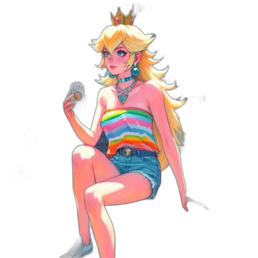dress, crown, staff, jewelry transparent PNG cut-out