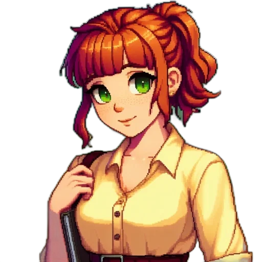 staff, face, dress, pixel art transparent PNG cut-out