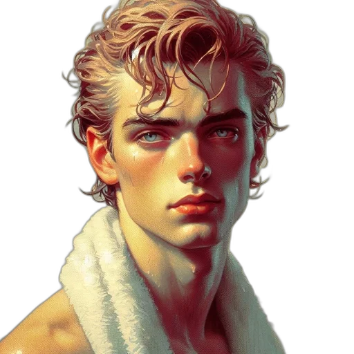 face, jacket, photorealistic, fantasy art transparent PNG cut-out