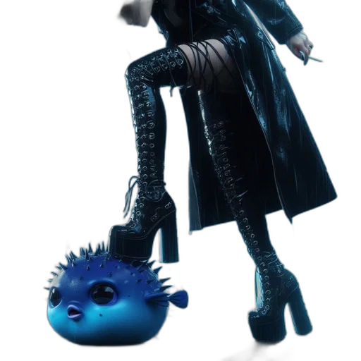 creature, mask, concept art, 3d render transparent PNG cut-out