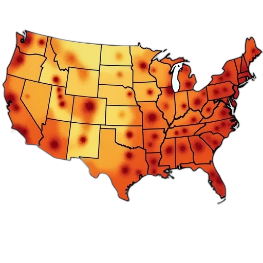 red, usda, drought, map transparent PNG cut-out