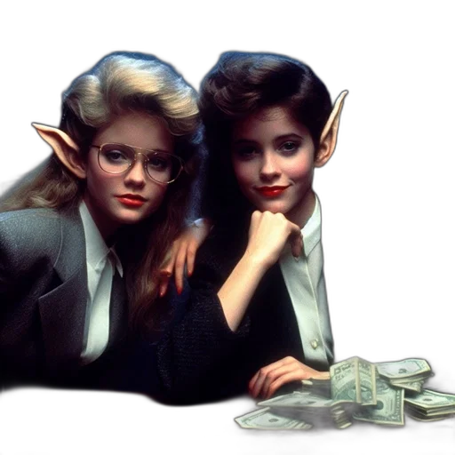vaporwave, concept art, neon lights, two transparent PNG cut-out