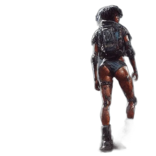 robot, weapon, concept art, cyberpunk transparent PNG cut-out