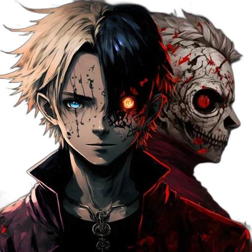 mask, face, comic book art, concept art transparent PNG cut-out