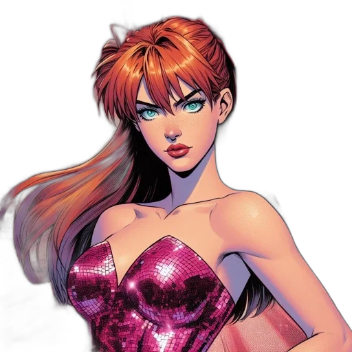 dress, comic book art, concept art, fantasy art transparent PNG cut-out