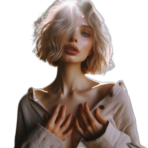 dress, face, hair, jewelry transparent PNG cut-out