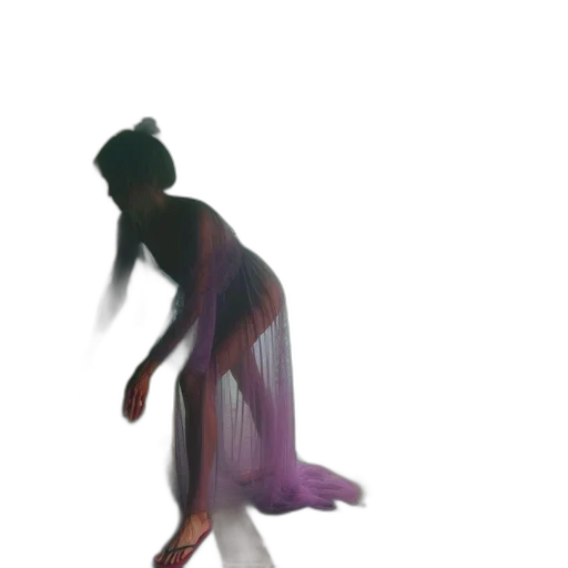 dress, creature, staff, hair transparent PNG cut-out