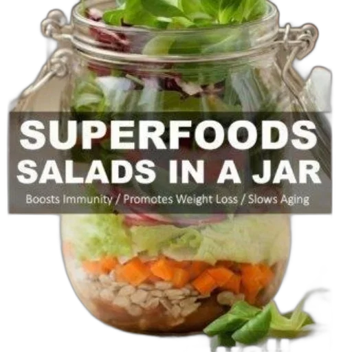 food, superfoods, salads, jar transparent PNG cut-out