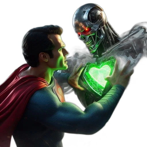 mask, comic book art, concept art, neon lights transparent PNG cut-out
