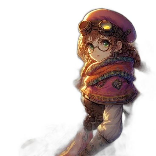 staff, hat, dress, weapon transparent PNG cut-out