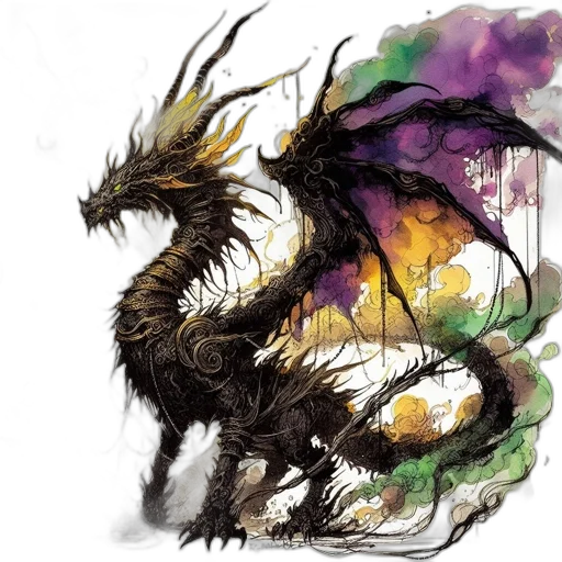 dragon, creature, animal, fantasy art transparent PNG cut-out