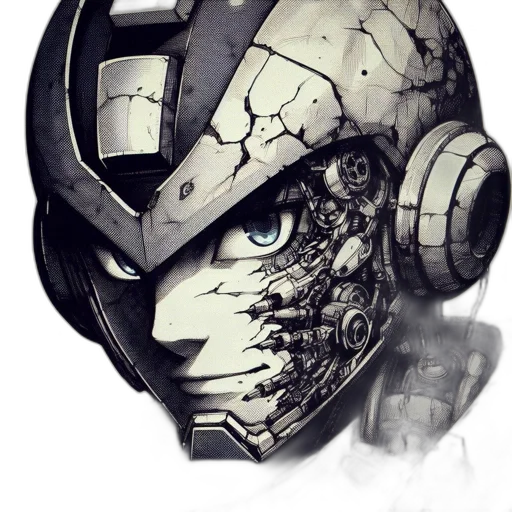 robot, mask, face, concept art transparent PNG cut-out