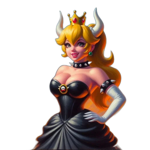 crown, dress, fantasy art, pixel art transparent PNG cut-out