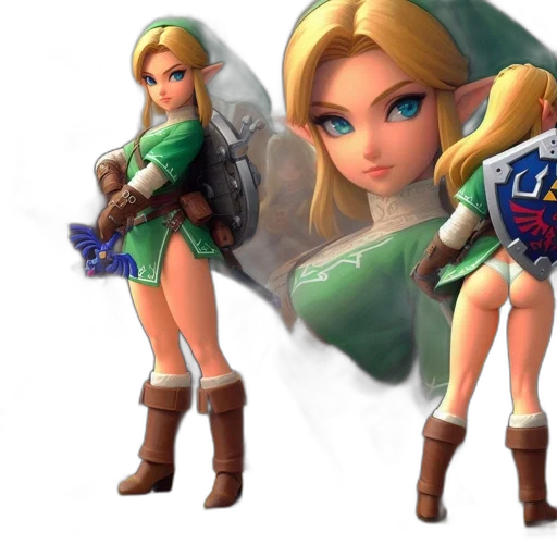 concept art, 3d render, fantasy art, pixel art transparent PNG cut-out