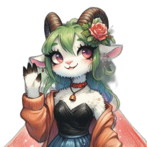staff, dress, watercolor, fantasy art transparent PNG cut-out