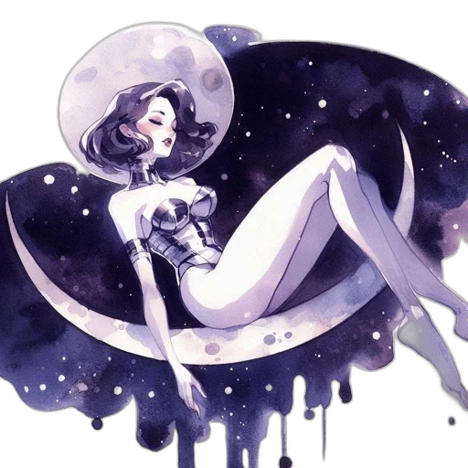 dress, creature, watercolor, concept art transparent PNG cut-out