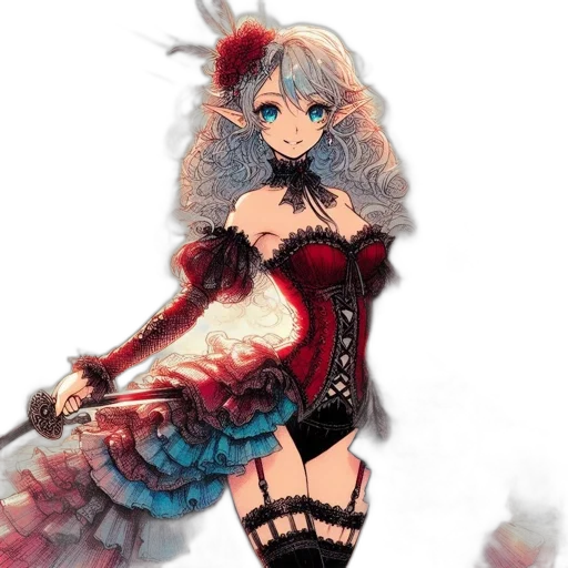 dress, staff, weapon, sword transparent PNG cut-out